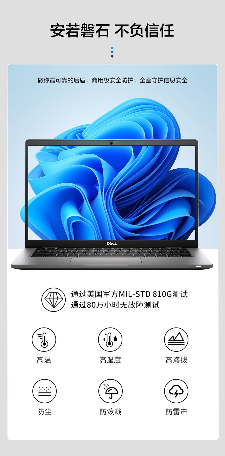 戴尔(DELL)笔记本电脑Latitude7430 14英寸高性能窄边屏轻薄本定制 I7-1255U 16G 512G固 高分屏/锐炬显卡